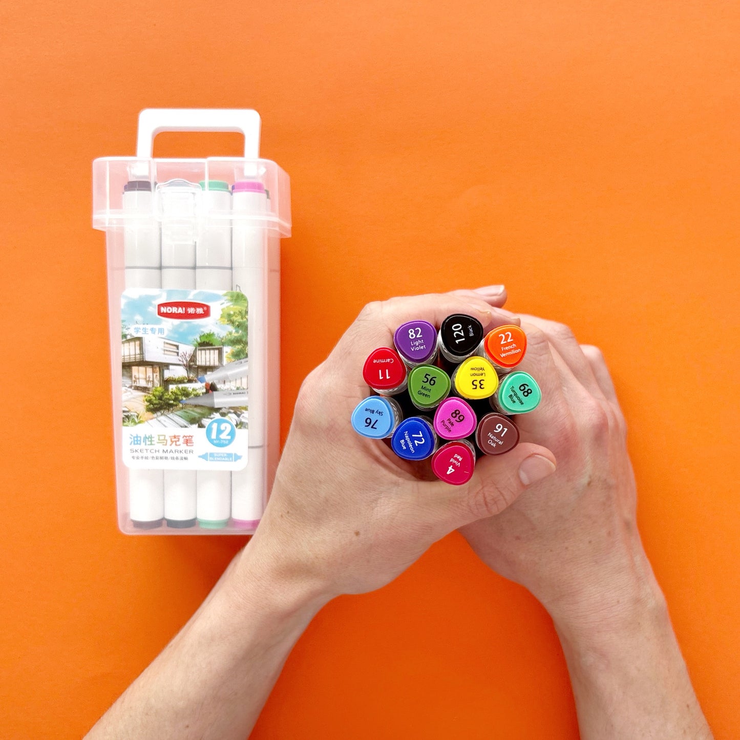 Marcadores a base de alcohol – Estuche x 12 unidades