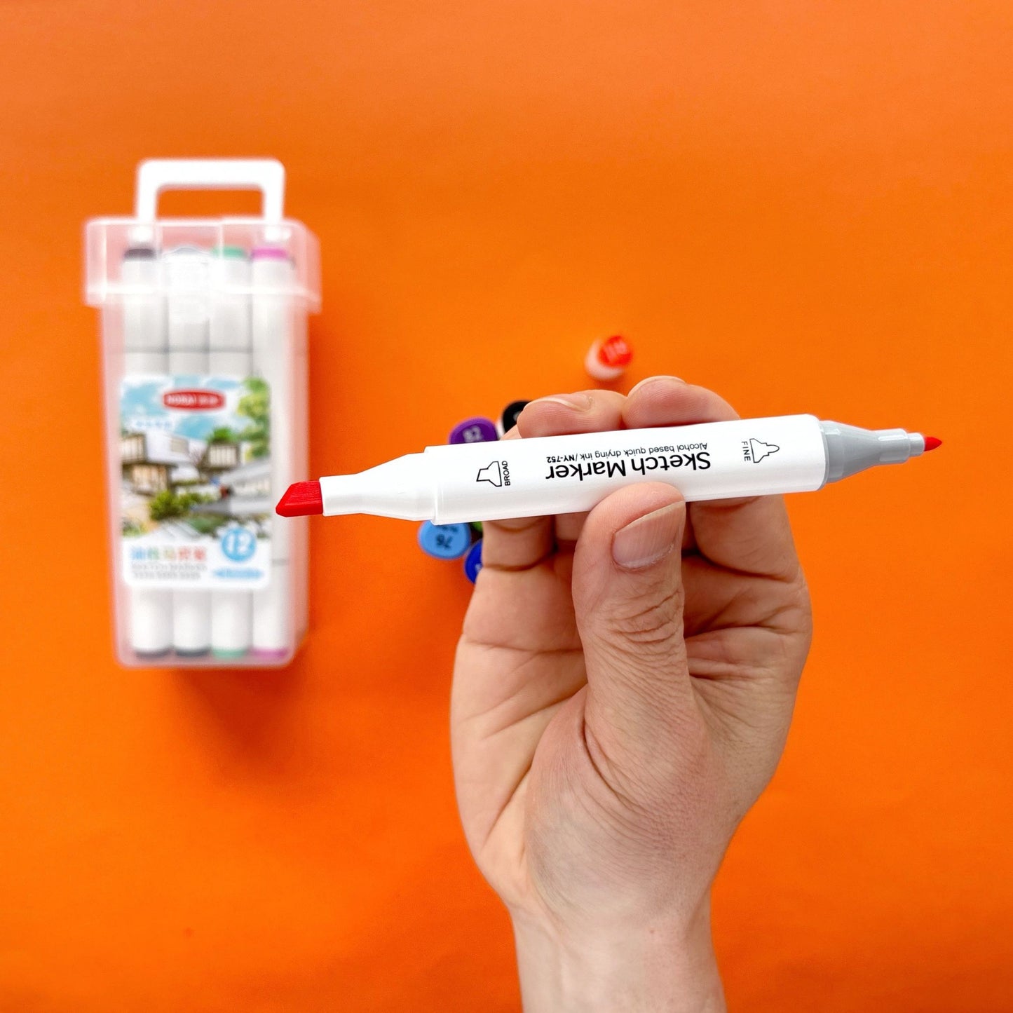 Marcadores a base de alcohol – Estuche x 12 unidades