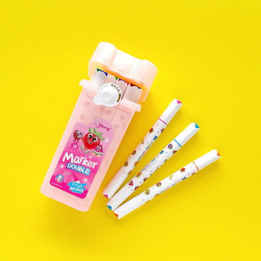 Marcadores con aroma a frutas – Estuche x 12 unidades