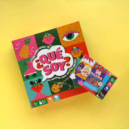 Juego familiar ¿Qué soy? Todos saben menos tú + Complemento 106 tarjeta