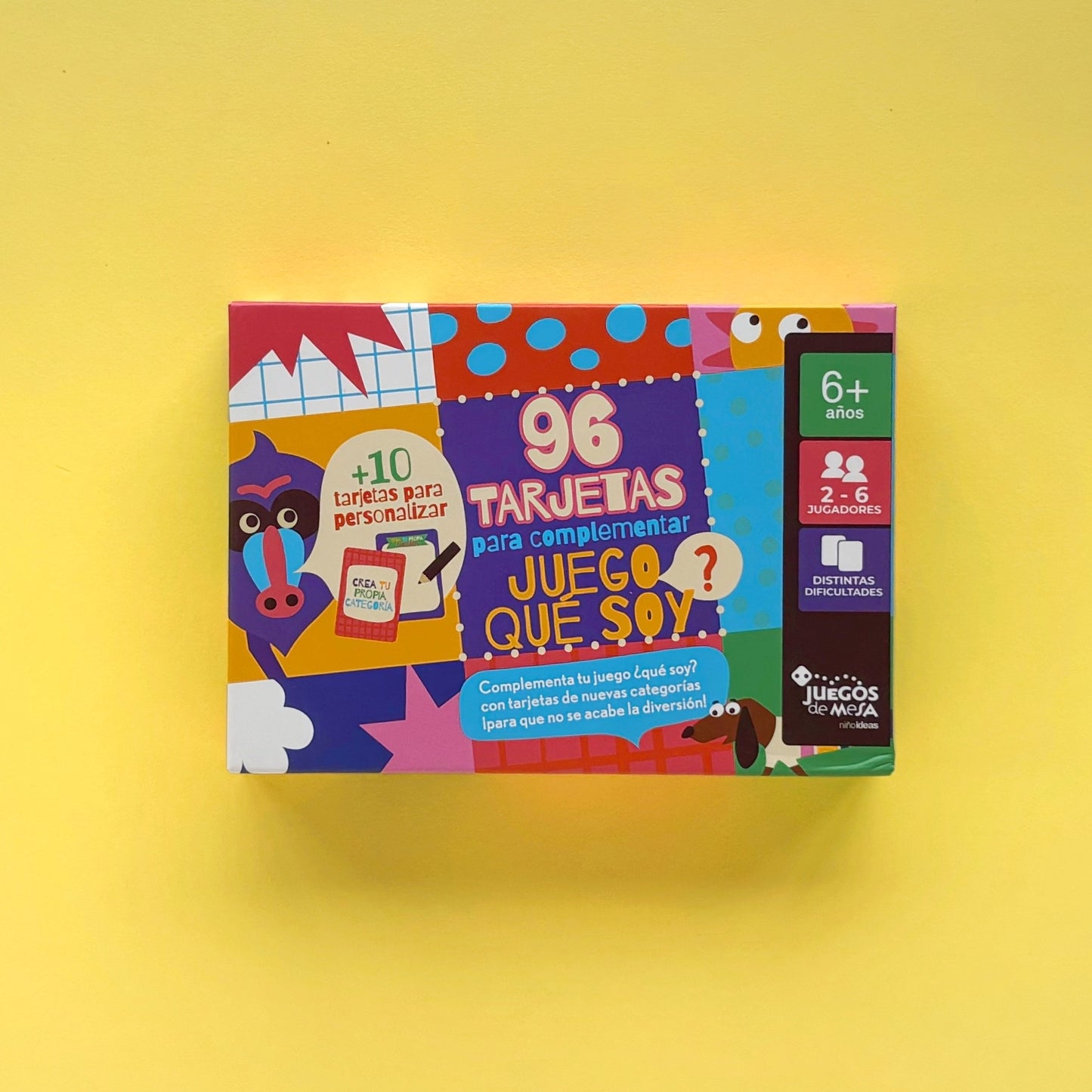 Juego familiar ¿Qué soy? Todos saben menos tú + Complemento 106 tarjeta