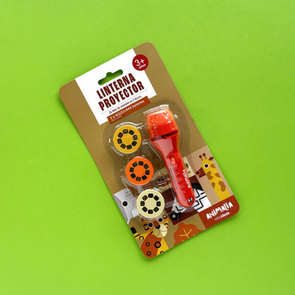 Proyector Animalia anaranjado – Con tres discos