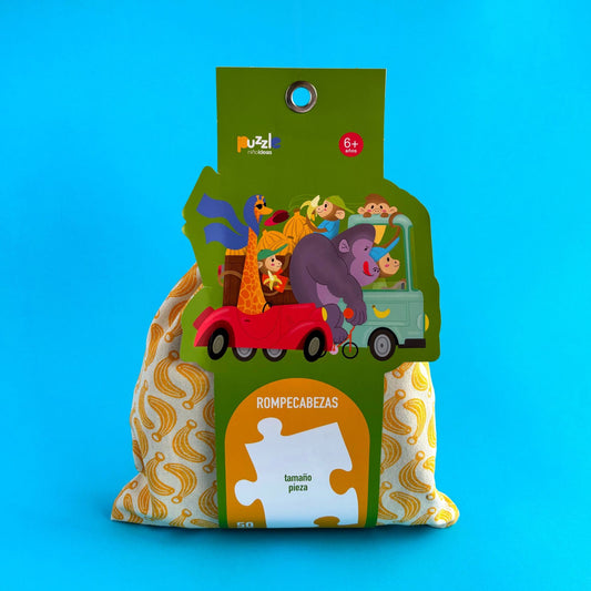 Rompecabezas 50 piezas en cartón XL – Animales de la selva