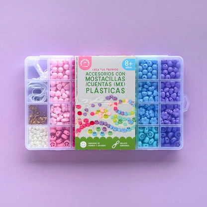 Set de cuentas plásticas para crear accesorios