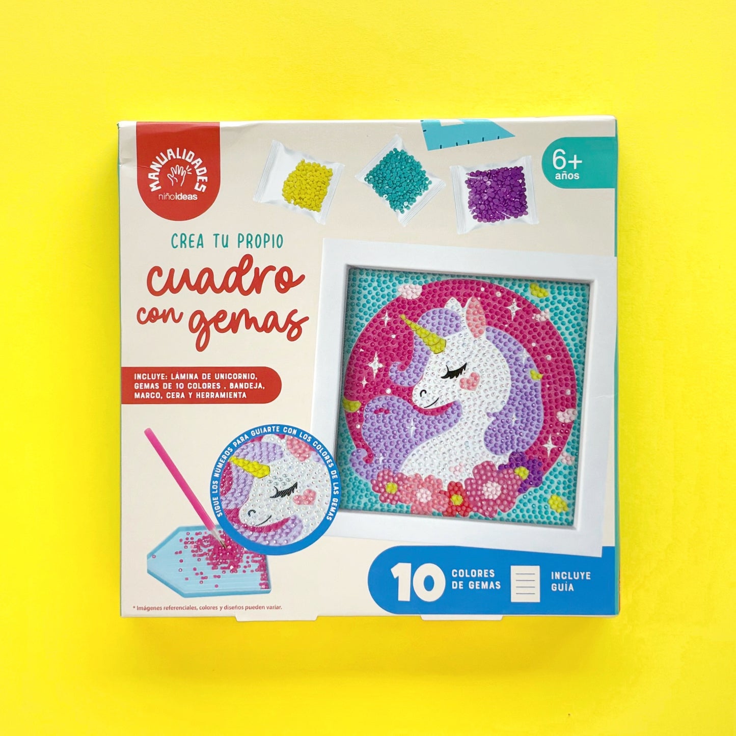 Set de creación Pinta con gemas cuadro – Unicornio