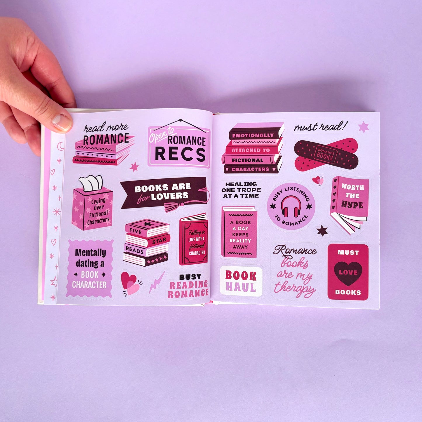 Libro de Stickers A Romance Reader's Sticker Book
