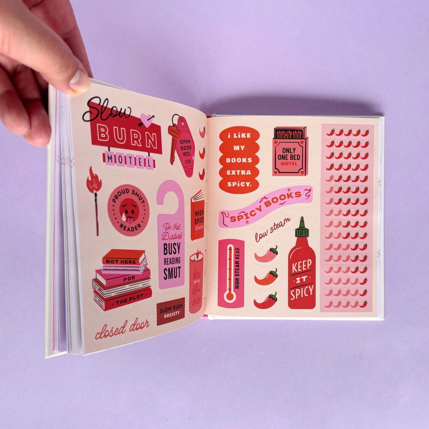 Libro de Stickers A Romance Reader's Sticker Book