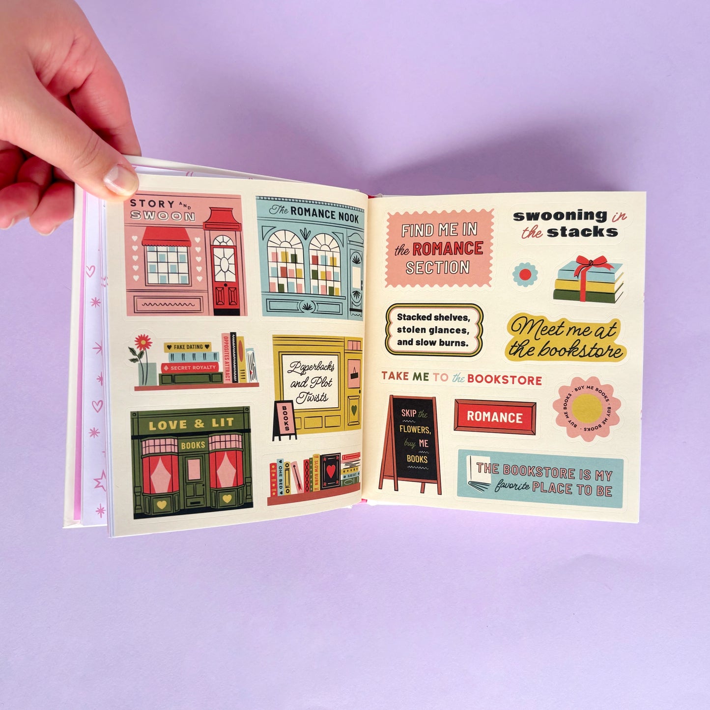 Libro de Stickers A Romance Reader's Sticker Book