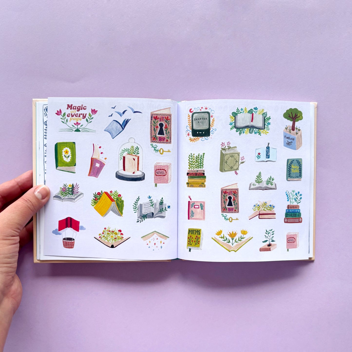 Libro de stickers A Book Lover's Sticker Book