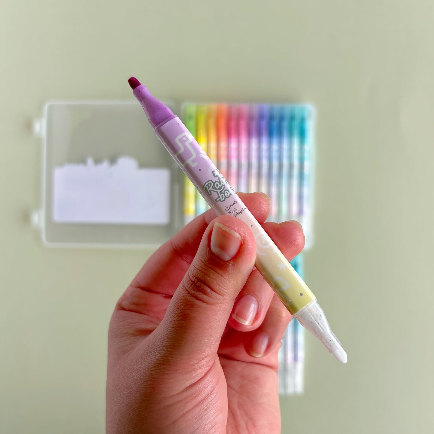Resaltadores Borrables Glitter – Estuche x12