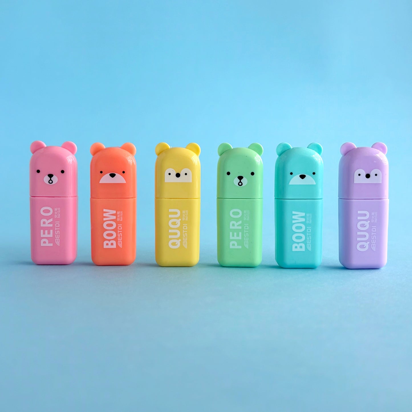 Resaltadores Mini Boow – Estuche Portátil x6