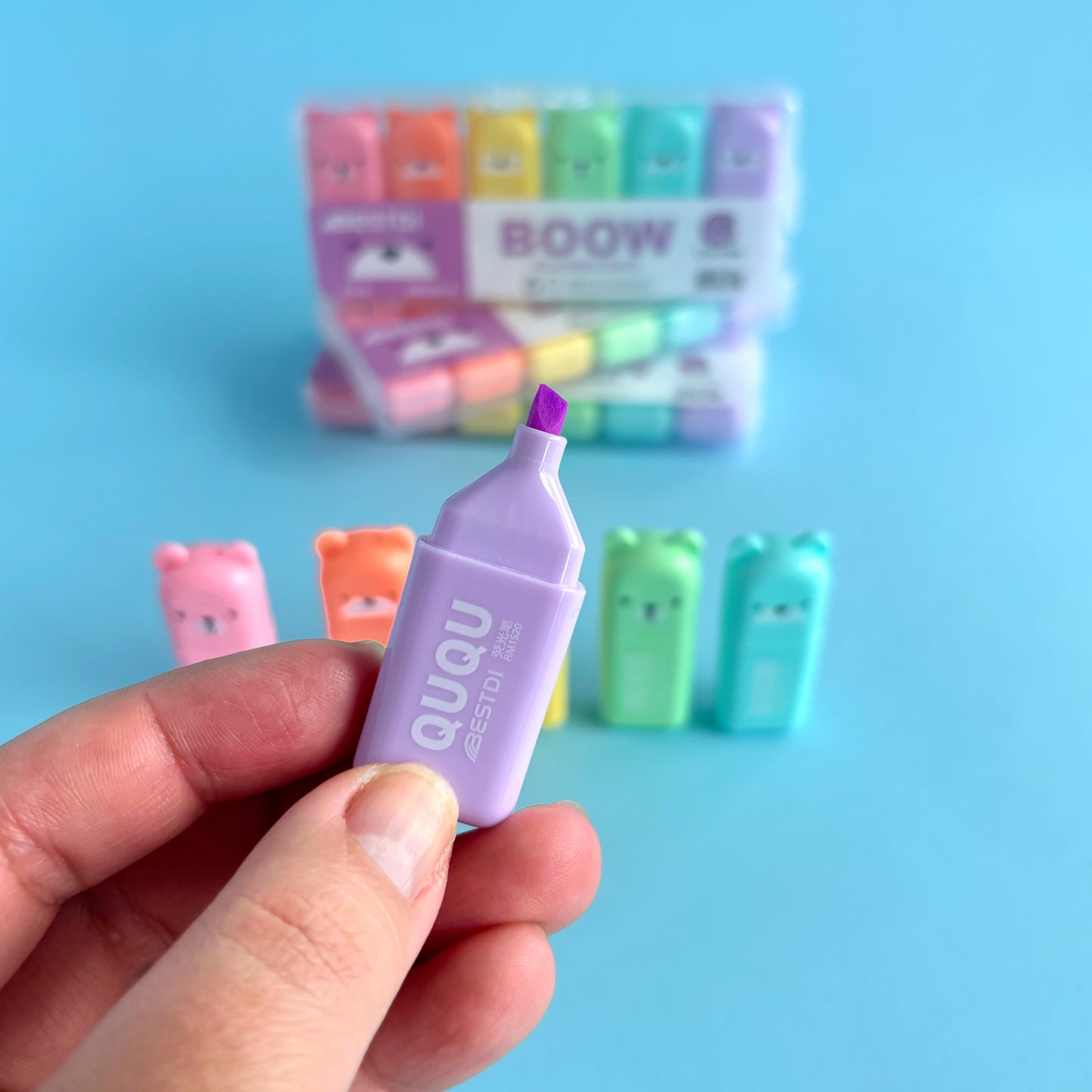 Resaltadores Mini Boow – Estuche Portátil x6