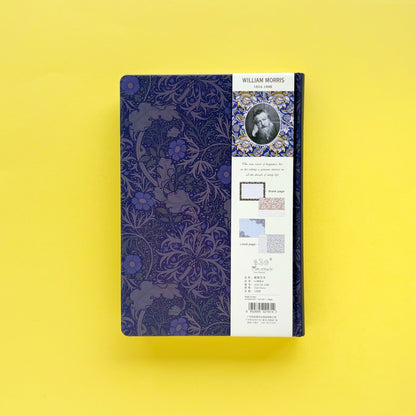 Journal creativo de tapa dura con páginas decoradas para escritura, scrapbooking y junk journal – William Morris