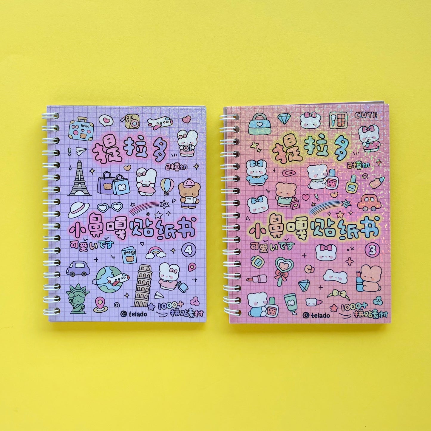 Kawaii Pop – Cuaderno de Bolsillo Argollado de Stickers