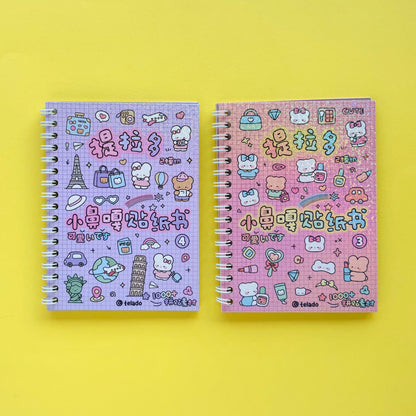 Kawaii Pop – Cuaderno de Bolsillo Argollado de Stickers