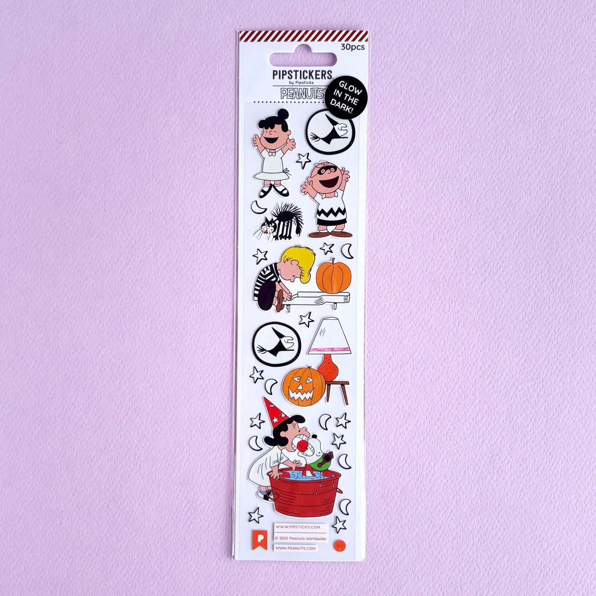Lámina de Stickers Peanuts x Pipsticks Original - Halloween Festivities