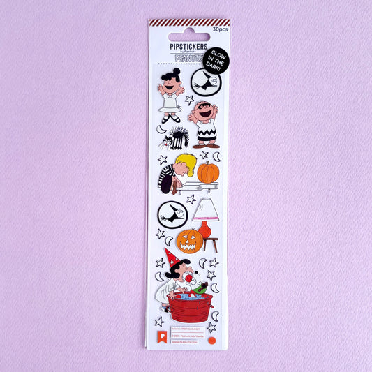 Lámina de Stickers Peanuts x Pipsticks Original - Halloween Festivities