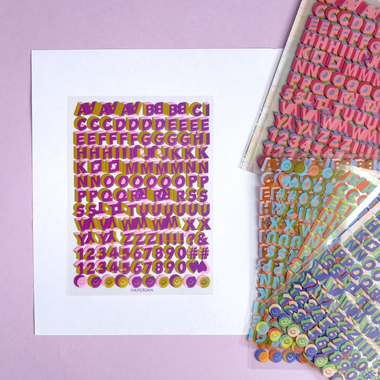 Set Stickers Letras Dúo Pop - 10 hojas