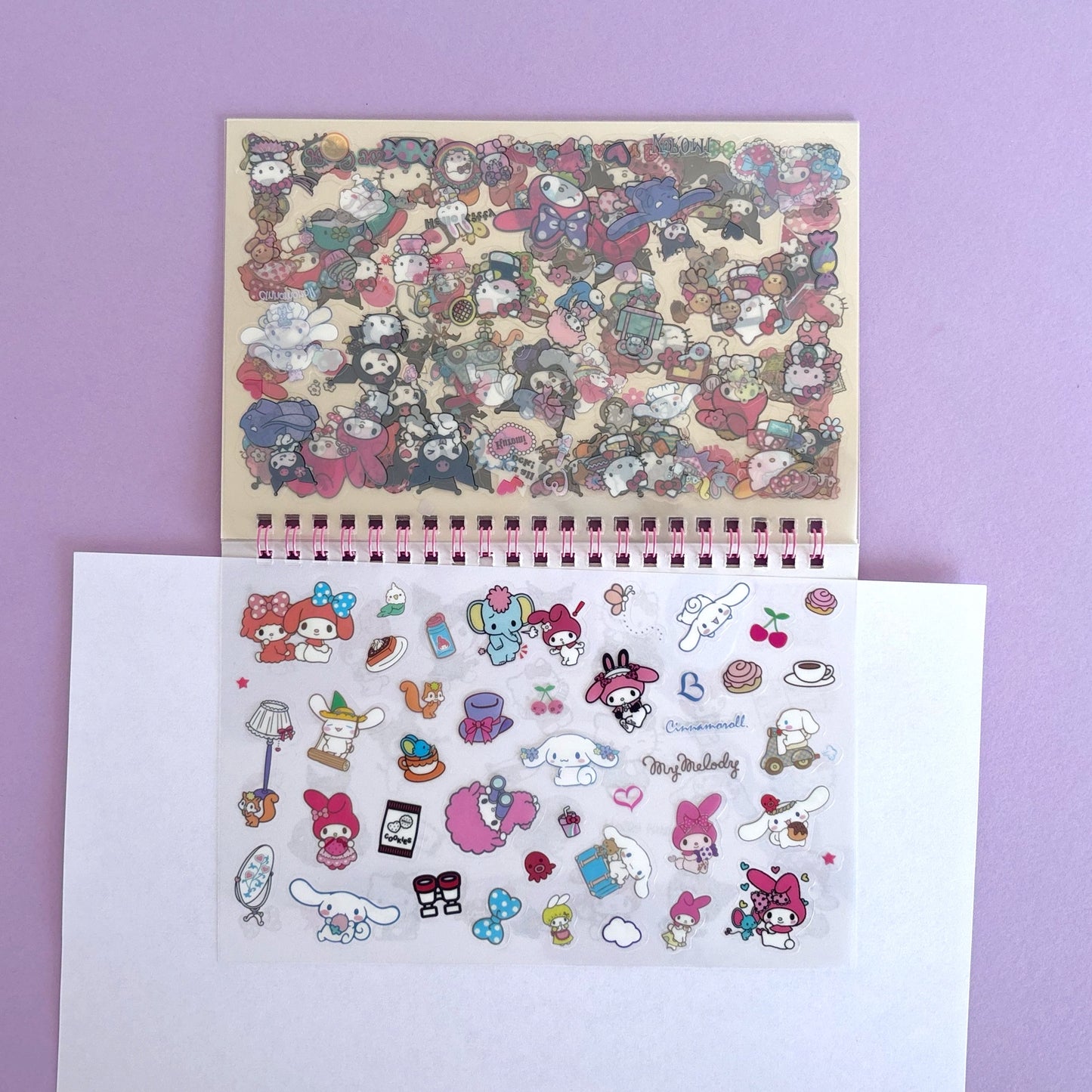 Librillo argollado de stickers – Sanrio