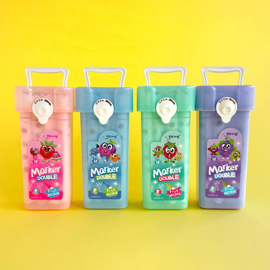 Marcadores con aroma a frutas – Estuche x 12 unidades