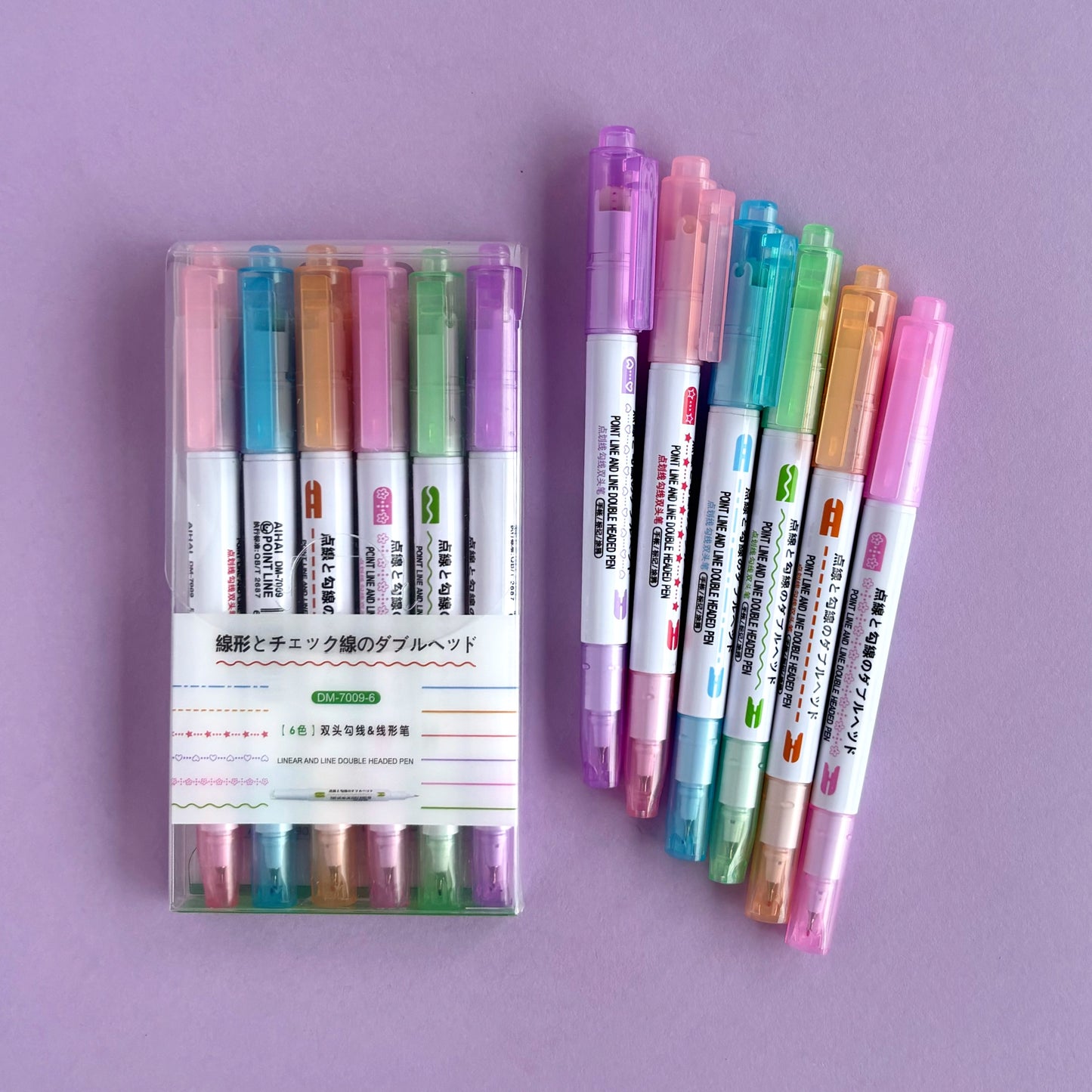 Set de Micropuntas con Mini Sellos de Rodillo x6 – Para crear y decorar