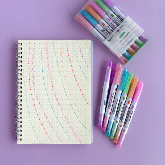 Set de Micropuntas con Mini Sellos de Rodillo x6 – Para crear y decorar