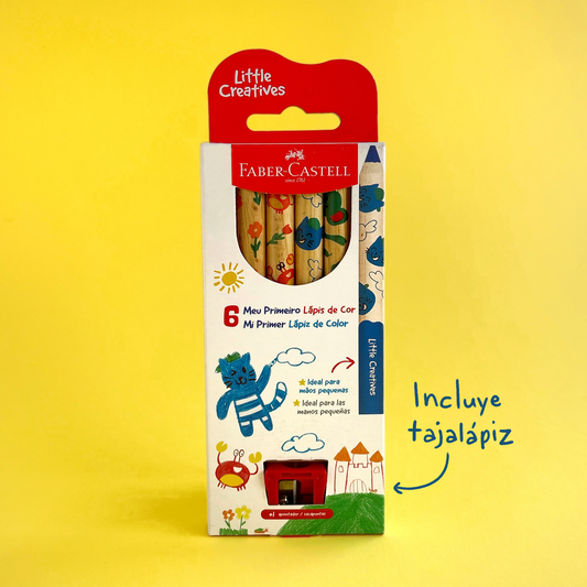Mis primeros lápices para colorear caja X6 - Little Creatives
