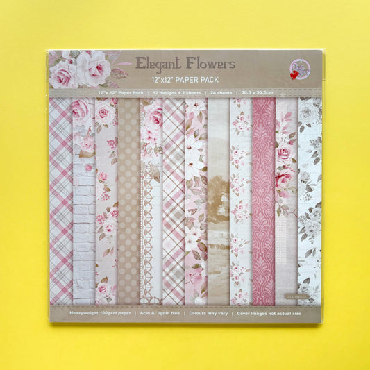 Set de papeles finos x 24 unidades - Elegant Flowers