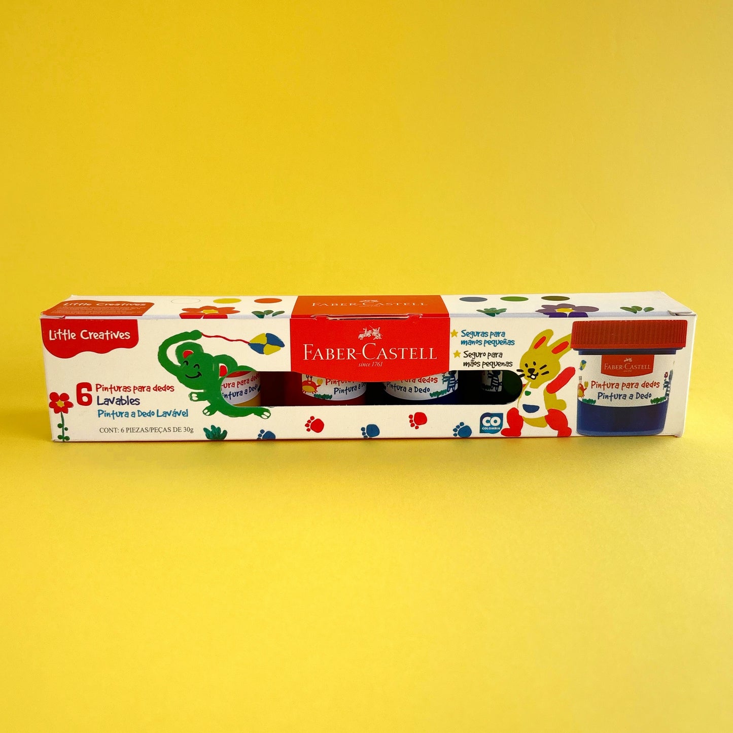 Pinturas para dedos caja X6 - Little Creatives