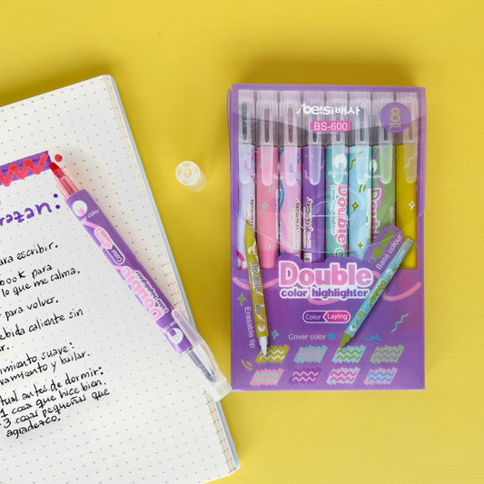 Resaltadores Doble Punta para color layering (set de 8 – 16 colores)