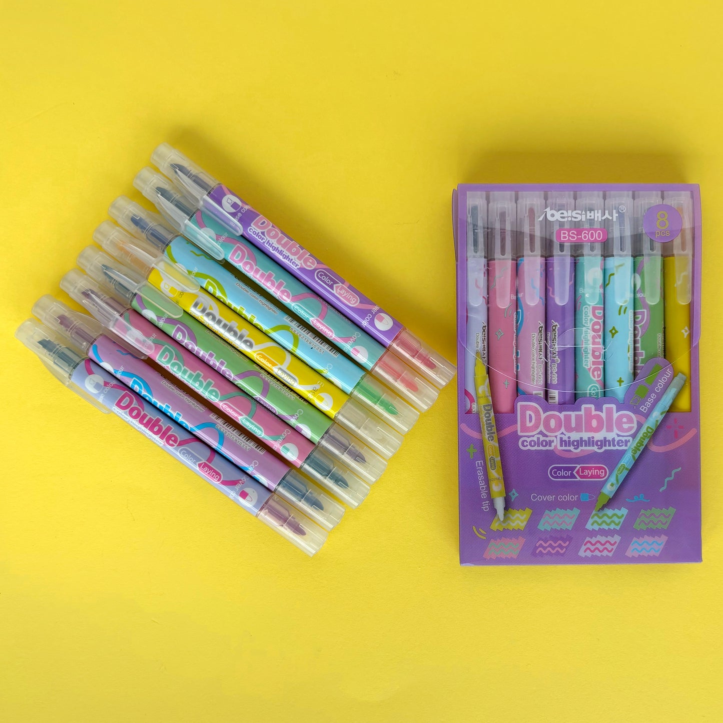 Resaltadores Doble Punta para color layering (set de 8 – 16 colores)