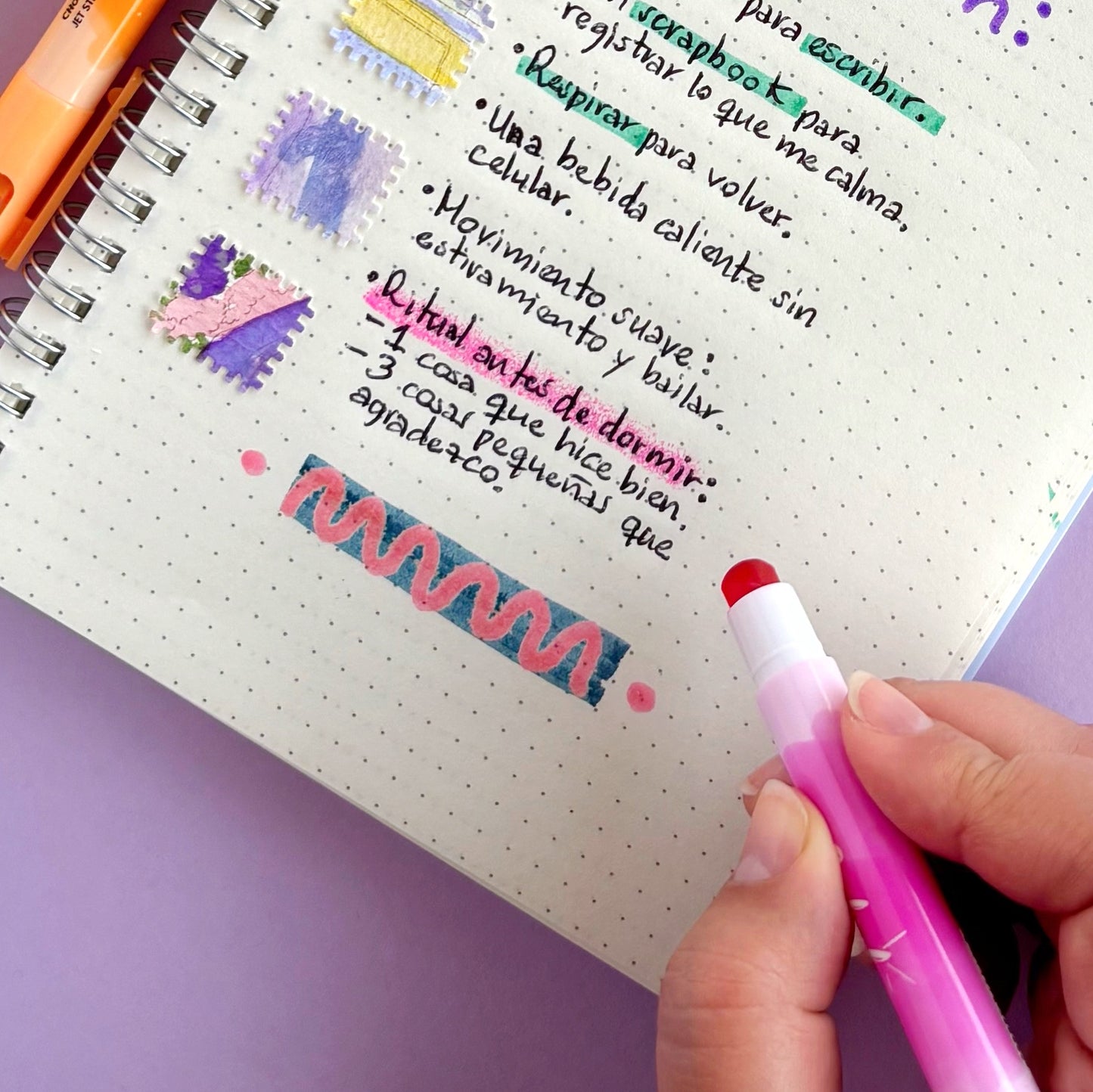 Resaltadores en gel tipo crayón para evitar traspasos - Para libros, Biblias y papel delgado (set de 6)