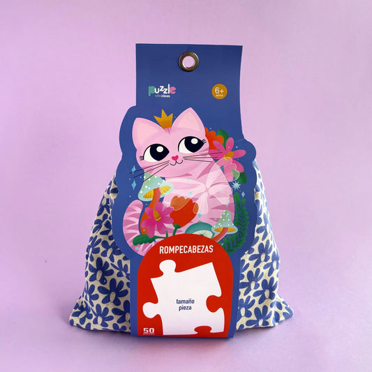 Rompecabezas 50 piezas en cartón XL – Gatita hada