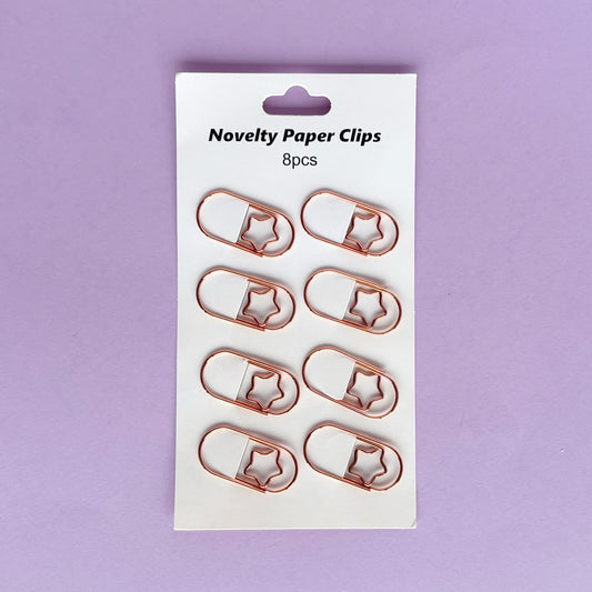 Set de Clips Sobre Corazón grande - Color oro rosa