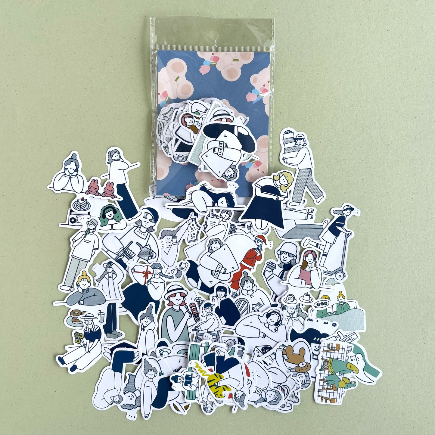 Set de Stickers Slow Days (50 piezas)