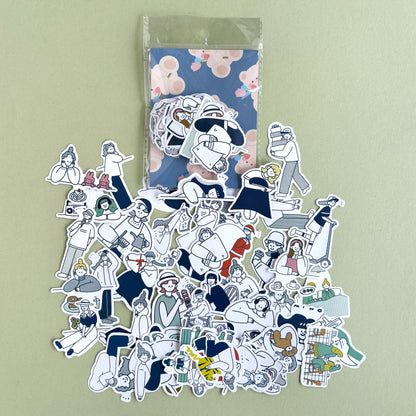 Set de Stickers Slow Days (50 piezas)