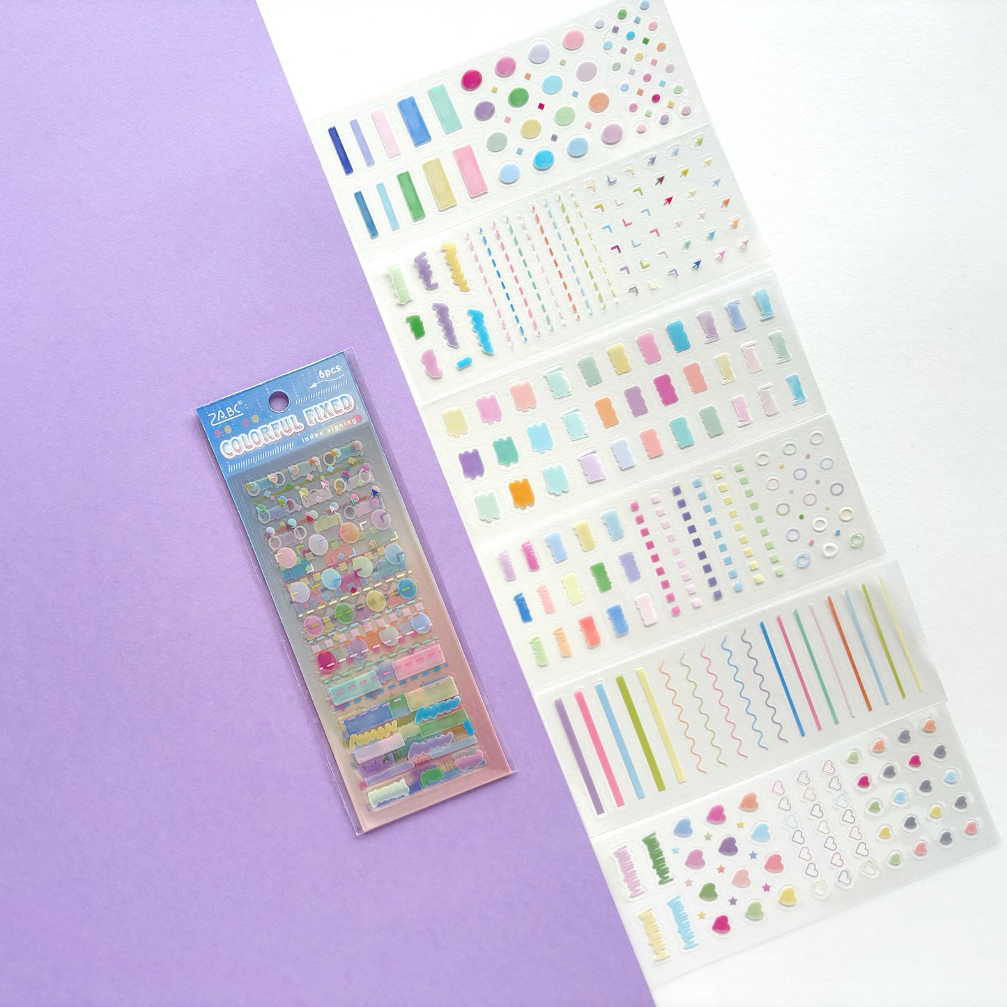 Set de stickers Mini Íconos Macaroon para Journaling – 6 hojas