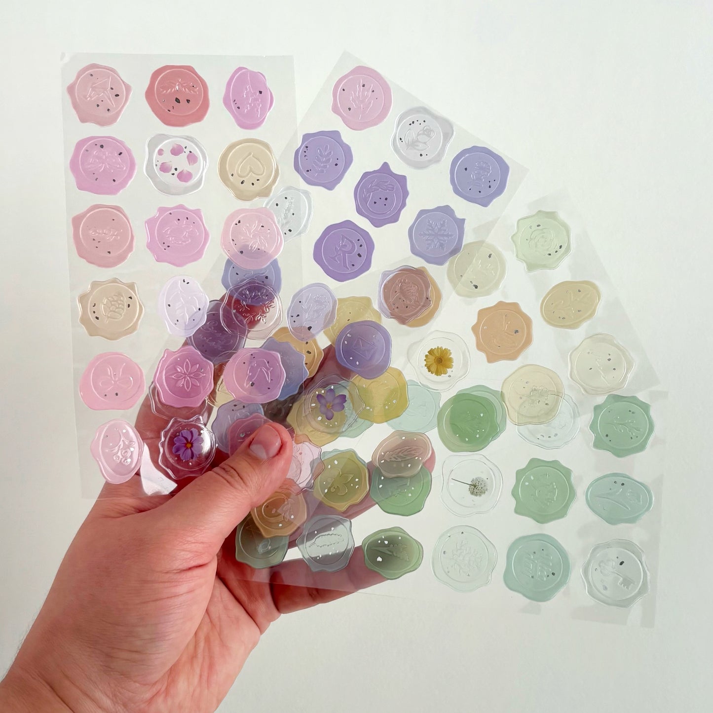 Stickers Floral Wax Seal - 1 hoja
