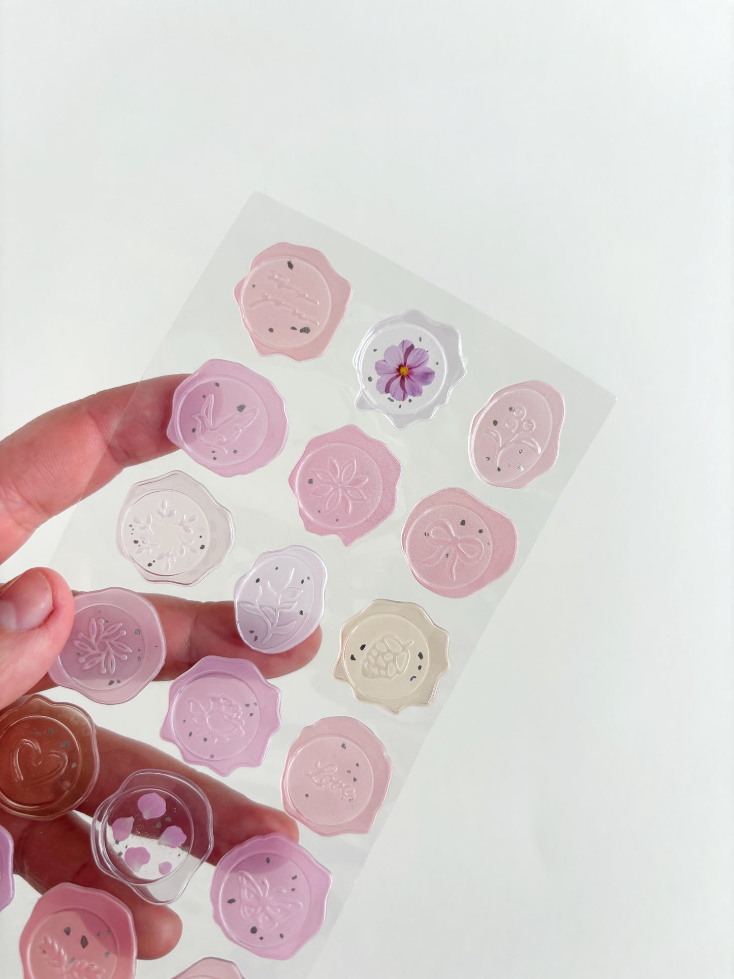 Stickers Floral Wax Seal - 1 hoja