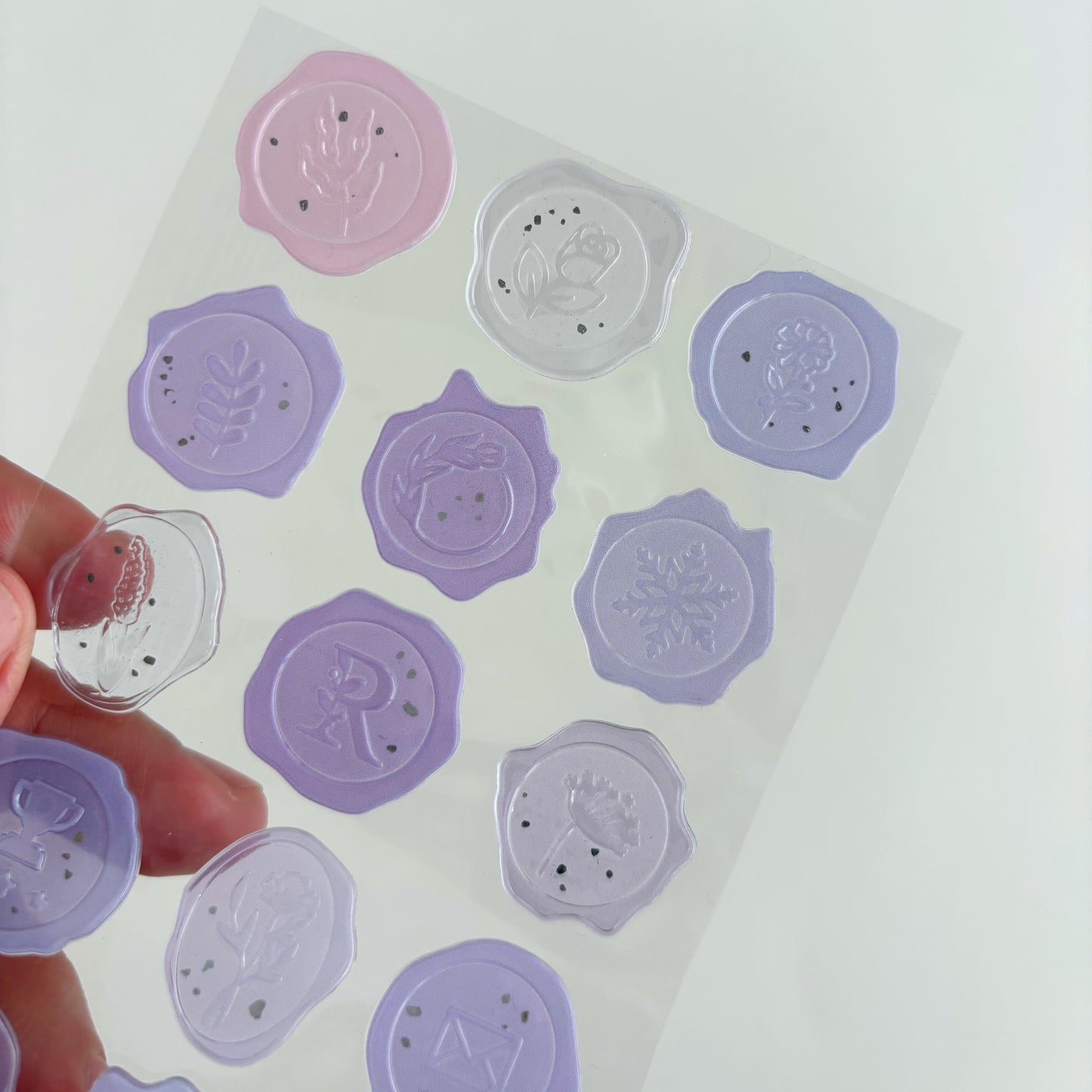 Stickers Floral Wax Seal - 1 hoja