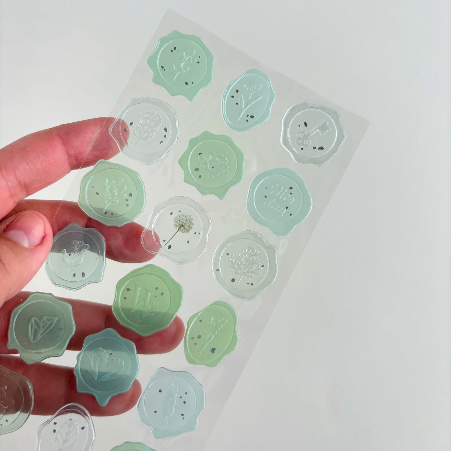 Stickers Floral Wax Seal - 1 hoja