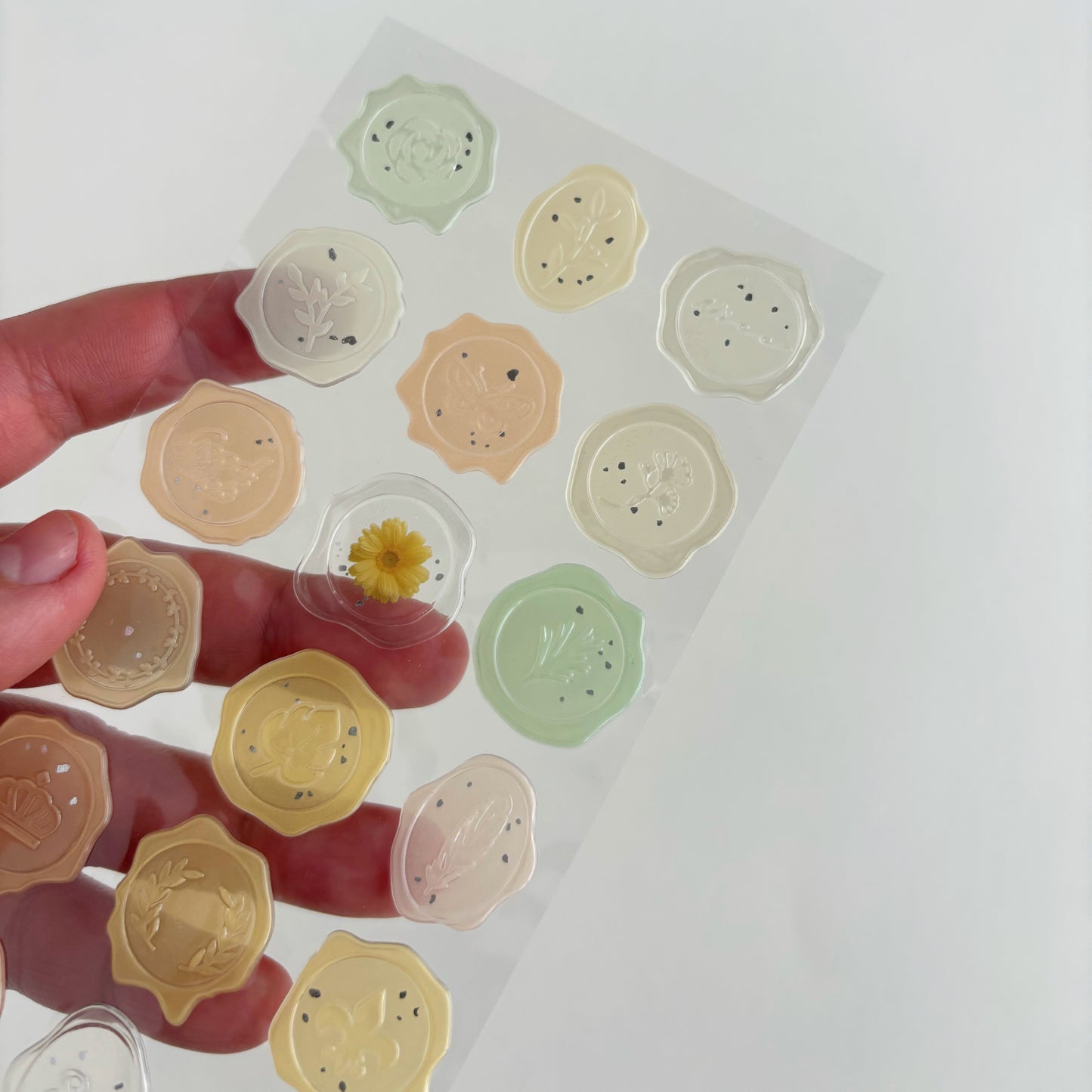 Stickers Floral Wax Seal - 1 hoja