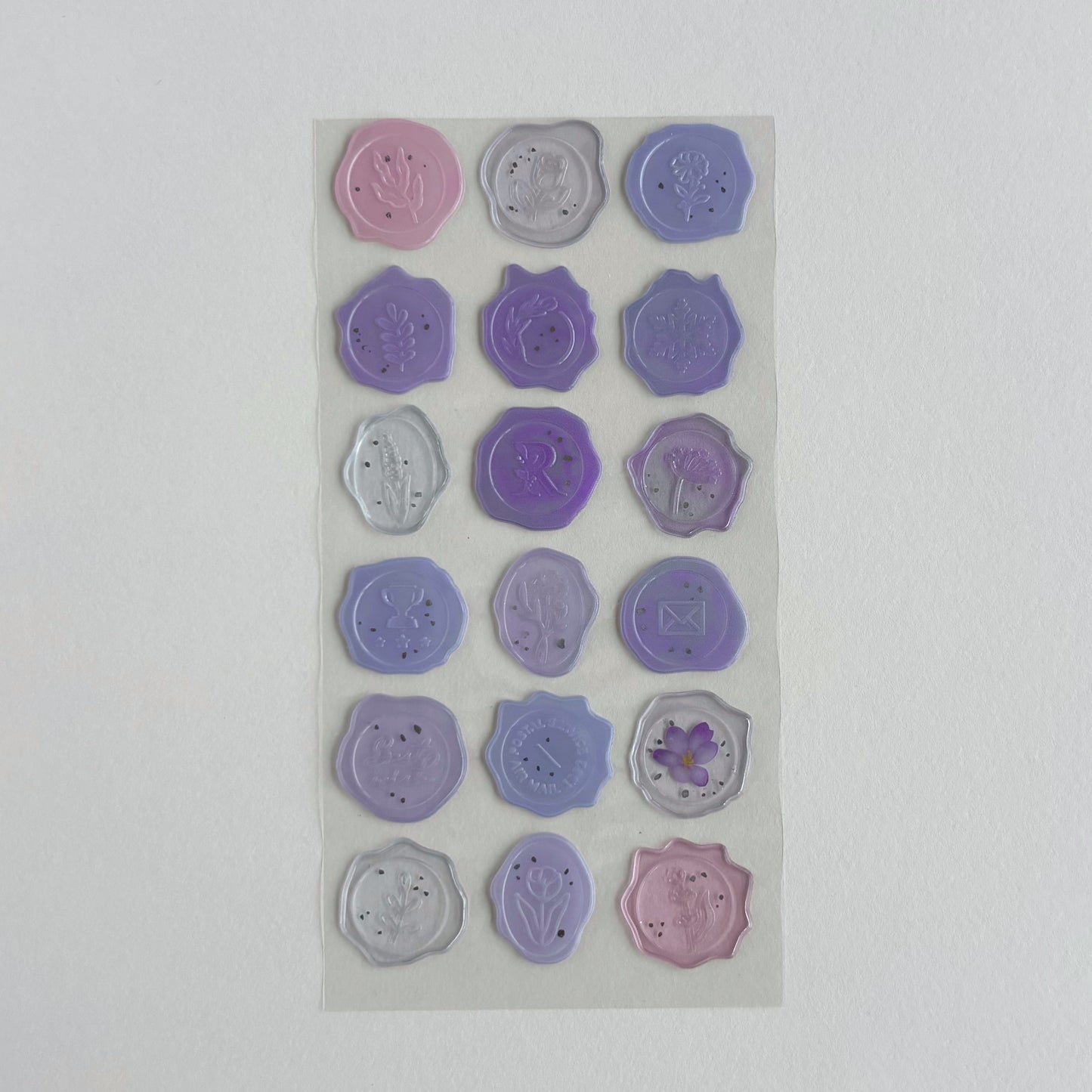 Stickers Floral Wax Seal - 1 hoja