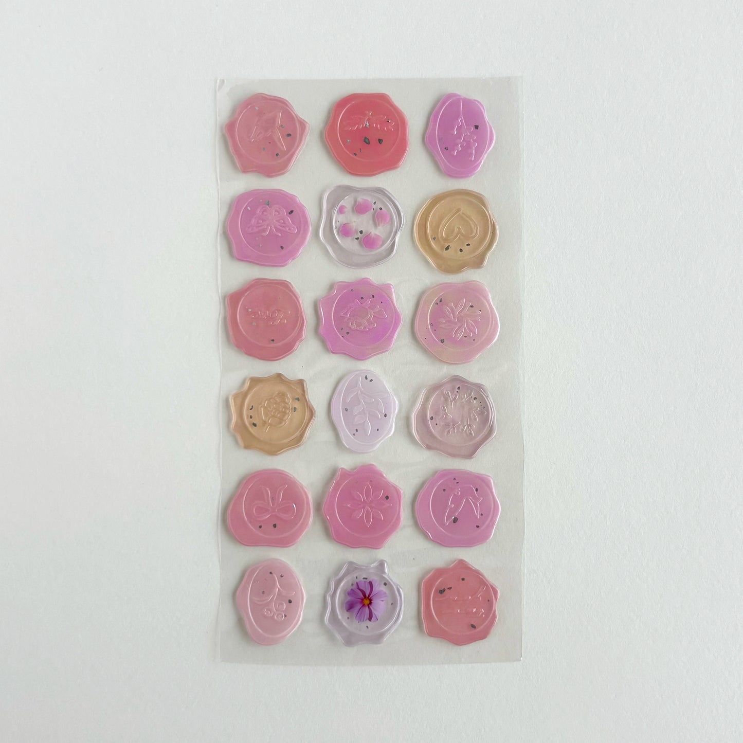 Stickers Floral Wax Seal - 1 hoja