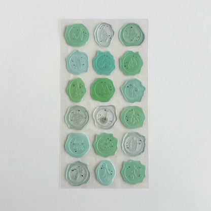 Stickers Floral Wax Seal - 1 hoja