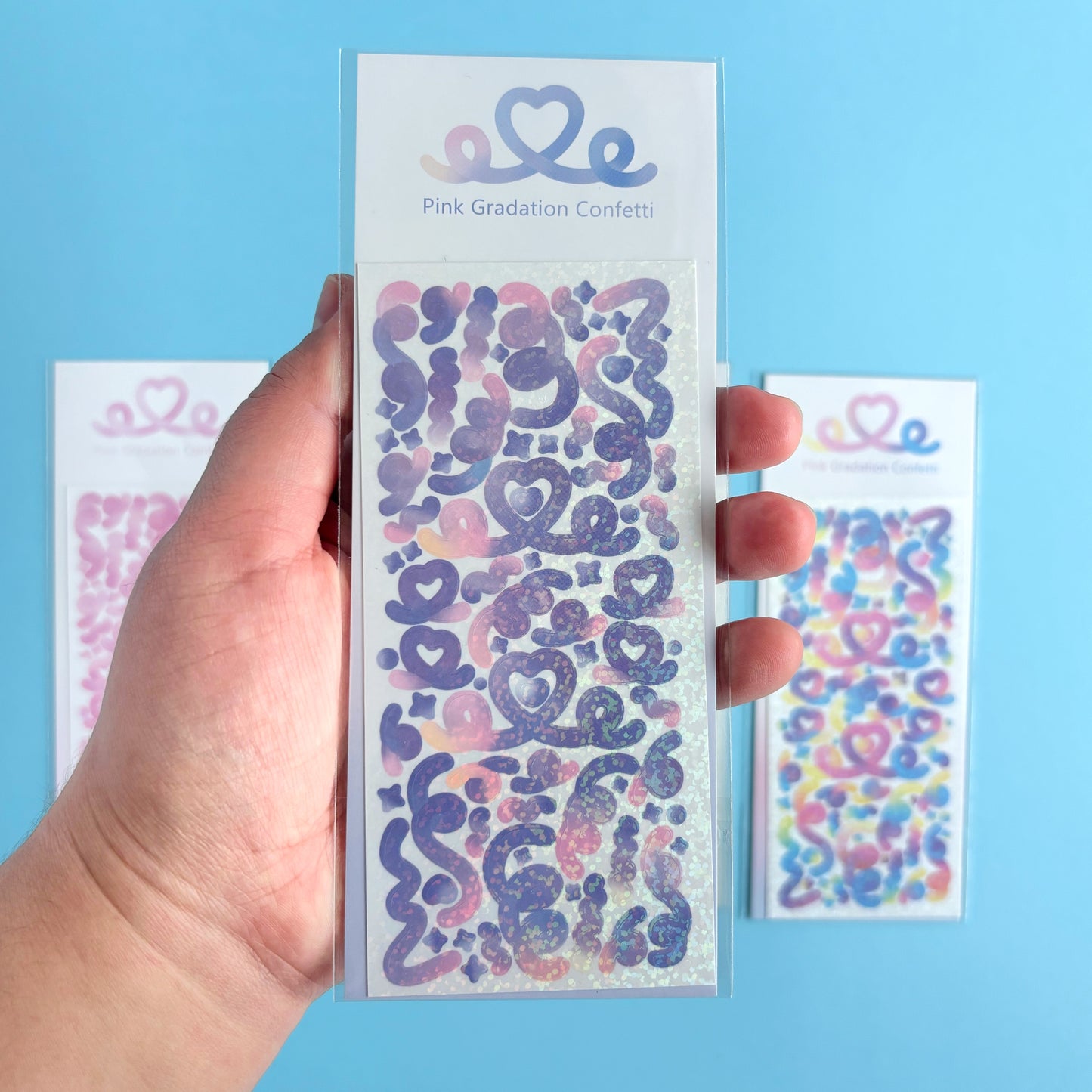 Stickers Glow Confetti (venta por unidad)
