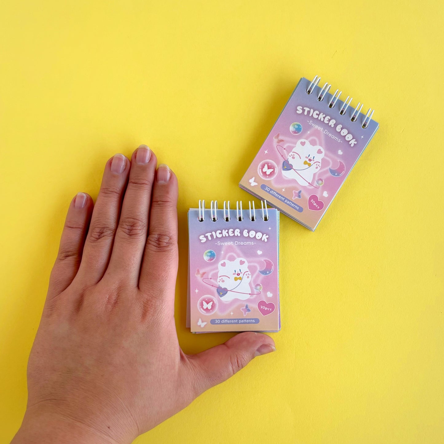 Sweet Dreams - Mini bloc de stickers con acabados glitter para cuadernos y scrapbooking