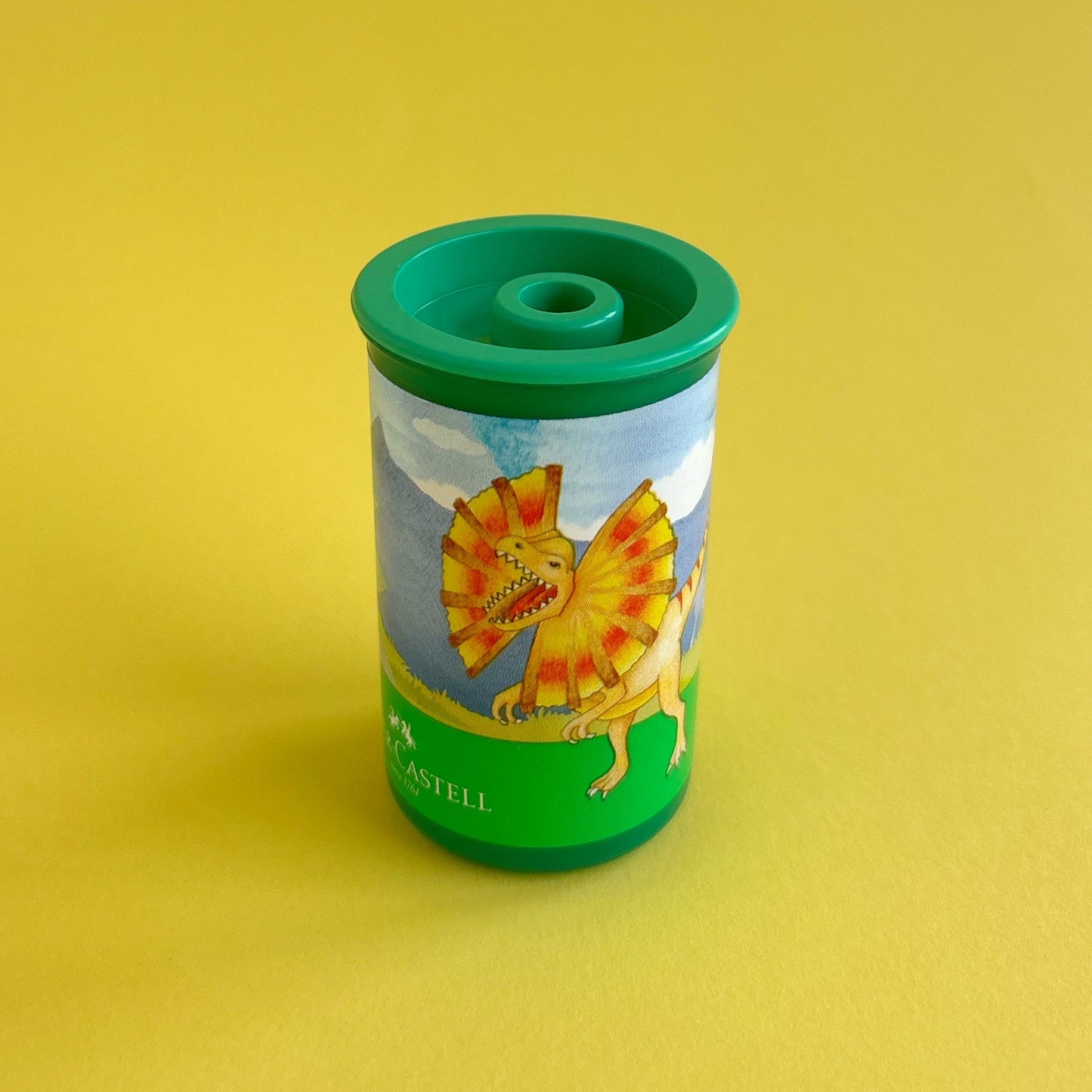 Tajalápiz con depósito dinosaurio x unidad - Verde y Azul