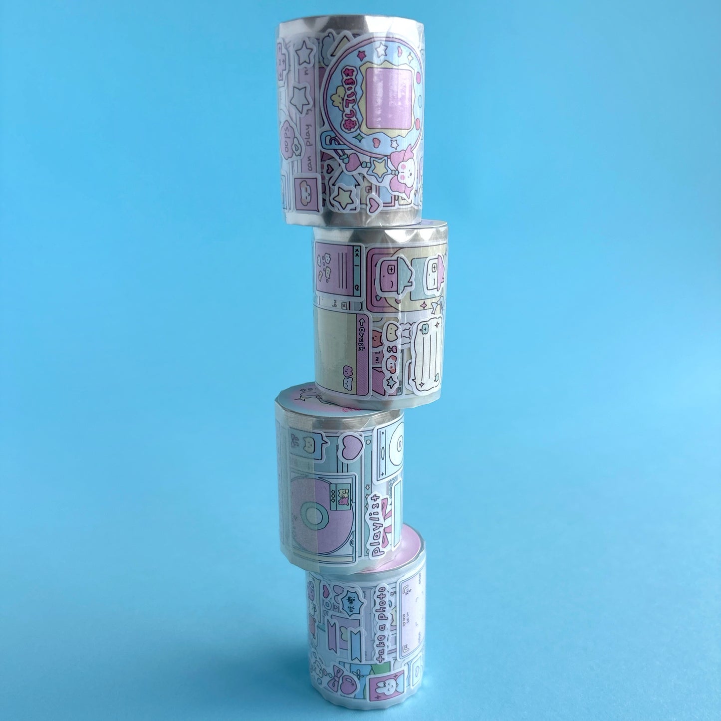 Tech Nostalgia - Stickers en rollo