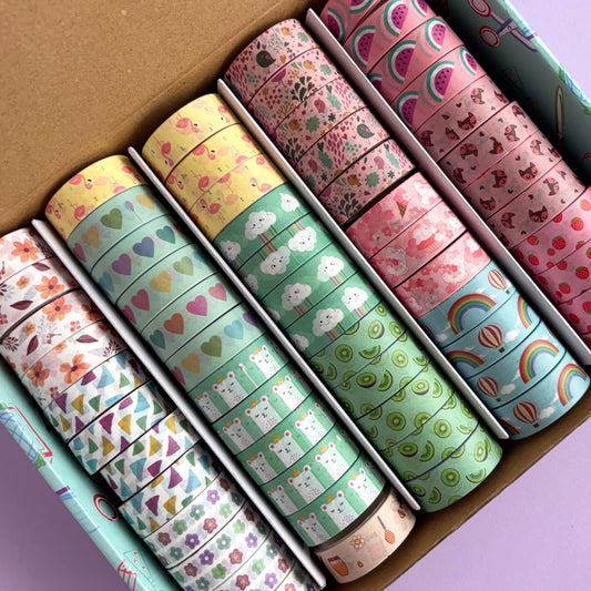 Washi tapes variados - Cinta decorativa - 5 metros - Venta por unidad